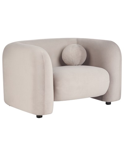 Armchair leiren velvet taupe - armchair,