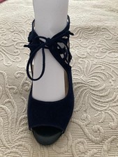 Peter Kaiser Heeled Shoes, Navy Blue, Suede Top, Size 4.5, Good Condition