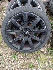 4 X AUDI TT BLACK 9SPOKE 8N ALLOY WHEELS+TYRES 18" 8N0601025S GTI VW GOLF MK4 A3