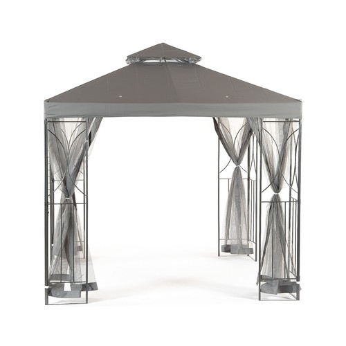 Gazebo garden metal grey - garden,