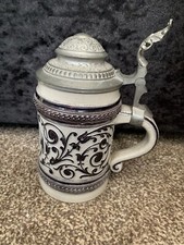 RARE Hauber & Reuther (239) Antique German Beer Stein Scrollwork
