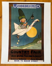 UNDERGROUND POSTER Mabel Lucie ATTWELL Country Fair 2013 LONDON TRANSPORT 35x28