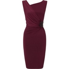 Ariella Designer Dress. Burgundy / Cherry. Size 8 - 10 VGC