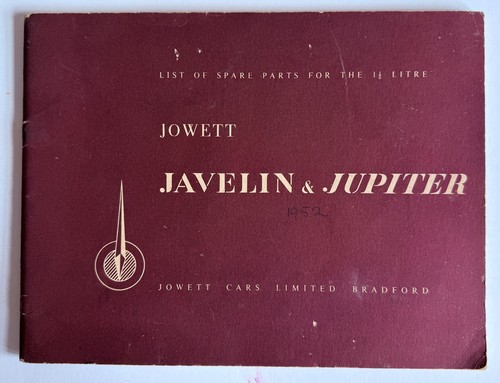 Jowett javelin list of spare - list,