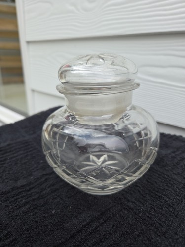 Victorian cut glass storage - glass,