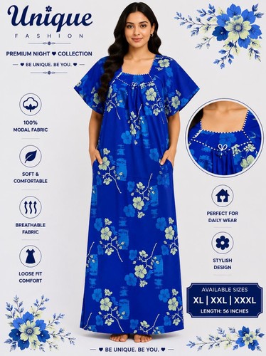 Indian night dress cotton - night,