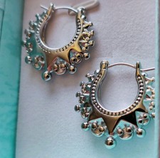 Silver Gypsy Creole Earrings Hoops Handbag Earring 2.5cm Comes Gift Boxed B22