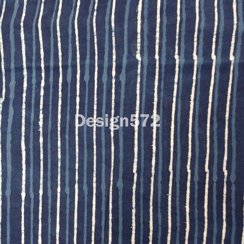 Natural indigo stripped print - natural,