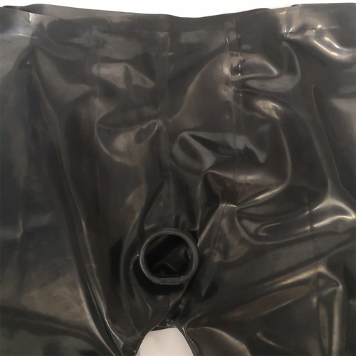 Black mens latex boxer with - latex,