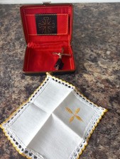 Christian Host, Eucarist Carrier Leather Case (pyx Is missing) Holy Communion