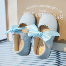 KIDS GIRLS SPANISH RIBBON BOW WEDDING PARTY PATENT INFANTS TODDLER SHOES SIZE UK