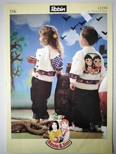 ROSIE AND JIM Sweater, Children's sizes 51-66cm - ROBIN Knitting pattern 15298