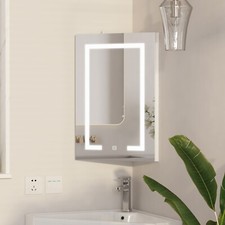 Corner Bathroom LED Lighted