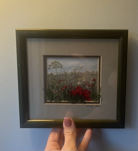 Vintage hand embroidered silk - vintage,