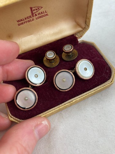 Antique 9ct gold sided - 9ct,