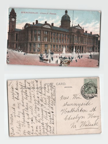 Postcard birmingham council - postcard,