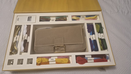 Fendi beige leather clutch - fendi,