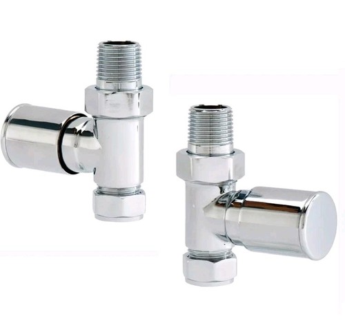 Chrome modern radiator valves - modern,
