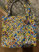 Candy Wrapper Tote Handbag Colorful MultiColor Recycled Wrappers Vguc