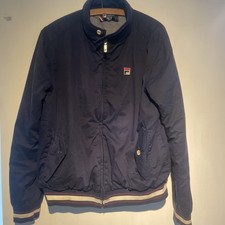 Fila Men' White Line Track Jacket Vintage, Size Medium