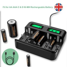 8-Slot Fast Battery Charger