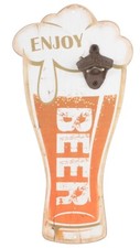 ‘NEW’ Large Wooden Novelty Bottle Opener Wall Plaque – ENJOY BEER