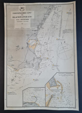 Antique 1911 nautical map -