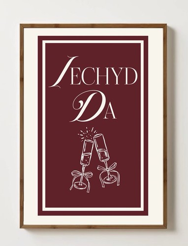 Iechyd wall art - da, a4