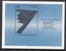 Palau: B-2 Stealth Bomber, unmounted mint miniature sheet, 1996