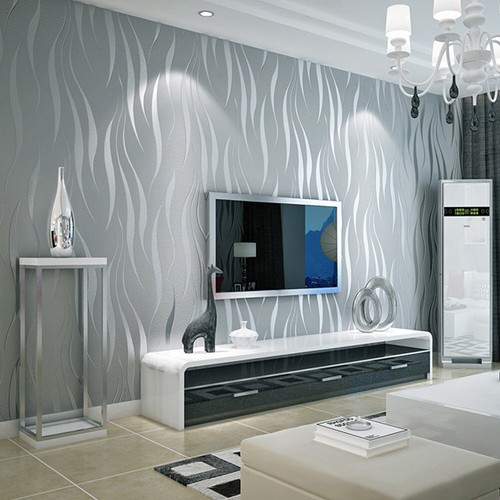 Embossed wave wallpaper - embossed,