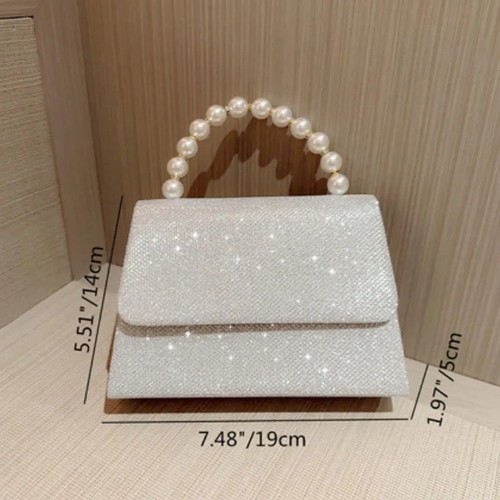 Sequin evening clutch bag - sequin,