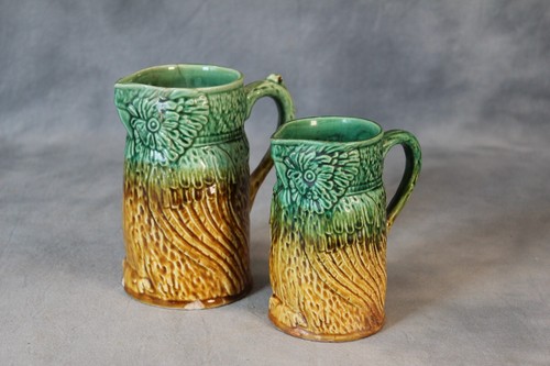 Rare pair antique majolica - rare,