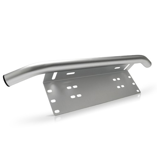 Silver bull bar front bumper - silver,