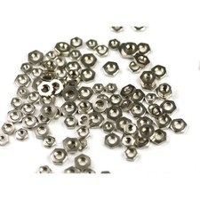 100x Nickelled CLOCK NUTS