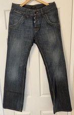 Mens Firetrap Dark Blue Denim Jeans Trousers W32/L32