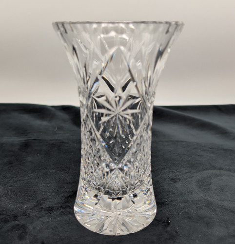 Clear crystal flower vase - clear,
