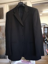 Mens LUXURY VERSACE classic black wool suit 50R. Used once