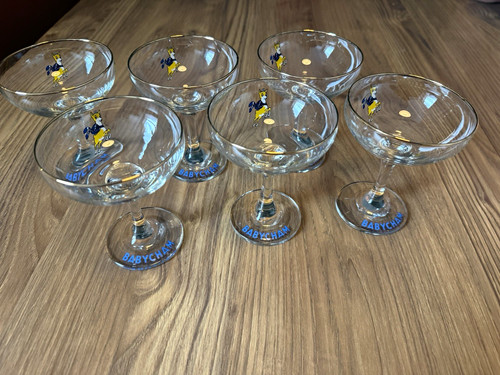 Babycham set glass coupe - babycham, of