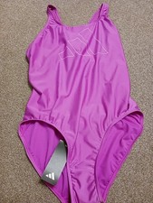 Adidas Big Bars Pink  Swimsuit Size UK 18 US 14  BNWT