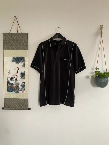 Black polo shirt l - shirt,