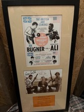 The British are Coming Framed Muhammad Ali v Joe Bugner signed by Conteh and