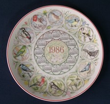 WEDGWOOD CALENDAR PLATE 1986 GARDEN BIRDS - GREAT CONDITION