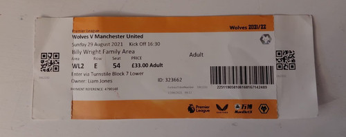 Ticket stub wolves - ticket, stub-wolves