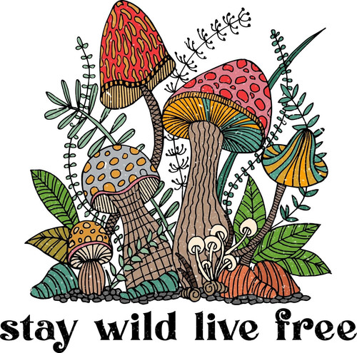 Hippy mushrooms sticker decal - sticker,