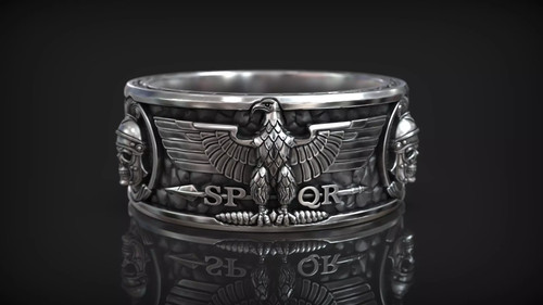 Roman legion eagle ring - roman,