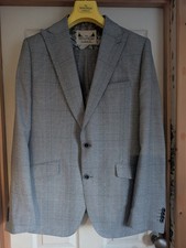Mens Grey 3 Piece Suit By Spitalfields Clothing Company. 42R. Trousers 36R