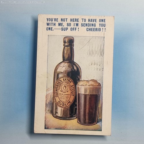Comic postcard 1928 - postcard, guinness