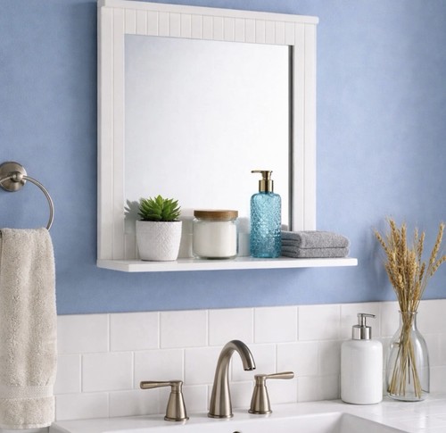 Maine white bathroom wood - white,