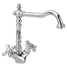 Tre Mercati Traditional French Polished Chrome Kitchen Sink Tap Mono Mixer Tap