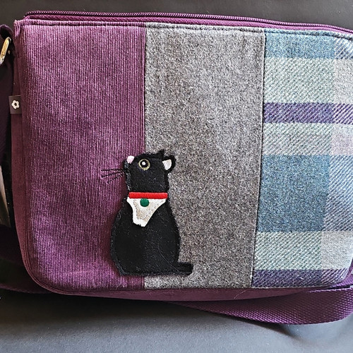 Earth squared purple tartan - earth,